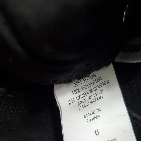 New York & Company Jeans Womens Size 6 Black White Side Stripe Fabric Comfy - Picture 11 of 14